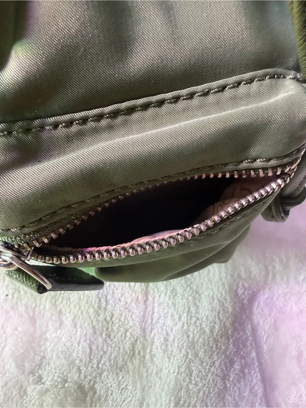 GUESS Olive Green Backpack with Gold-Tone Buckle - Image 8