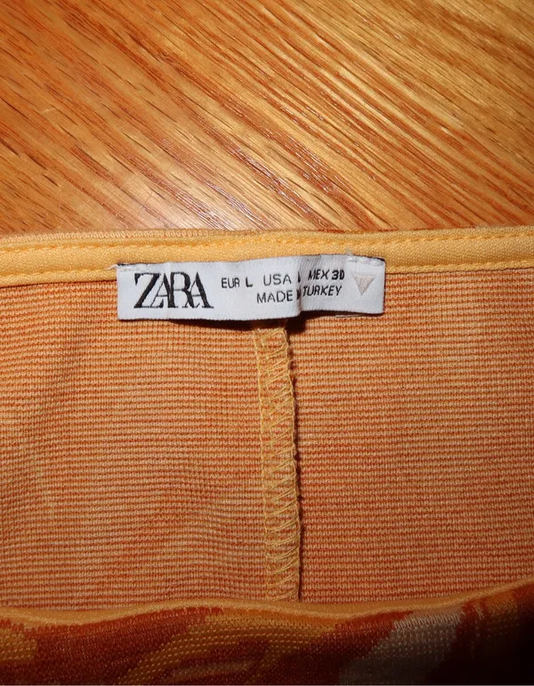 Zara Women’s Orange/Yellow Crop Top - Image 3