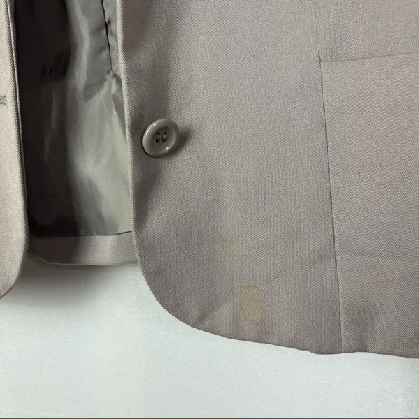 H&M Divided Taupe Gray Two Button Office‎ Blazer 8 - Image 4
