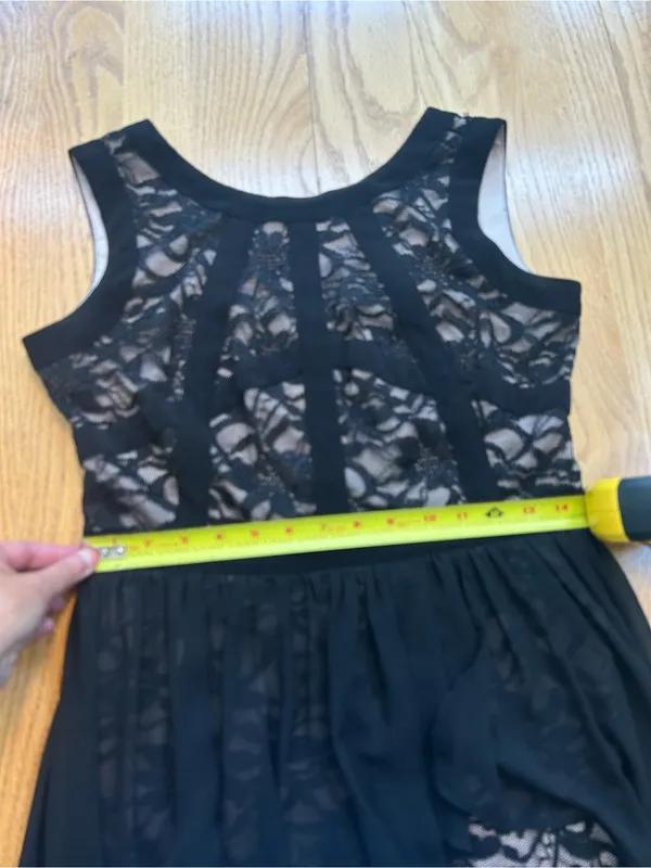Nightway Size 10 Black Lace Hi-Lo Dress Whimsigoth Fairy Cocktail Sleeveless‎ - Image 8
