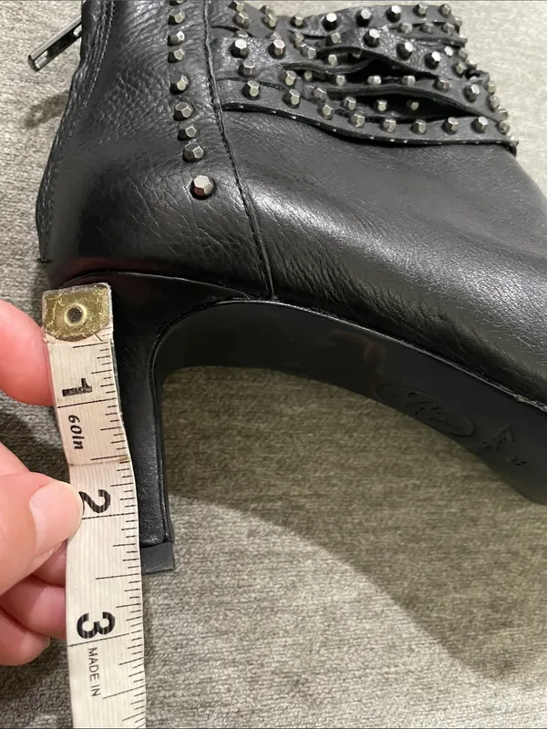 Ash Dangerous Studded Leather Ankle Booties Size 39 - Image 12