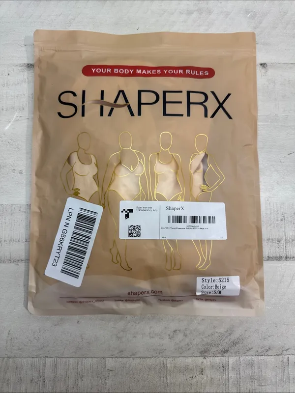 SHAPERX Tummy Control Shapewear Thong Bodysuit Seamless size small-medium - Image 10