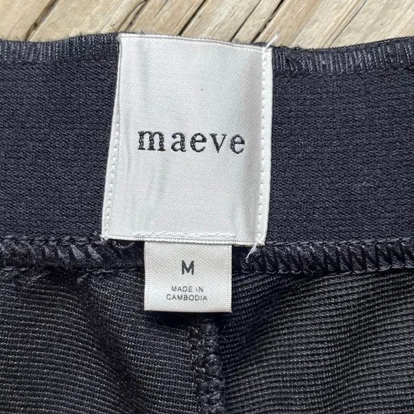 Anthropologie Maeve The Margot Kick-Flare Cropped Pants Black Size M - Image 7