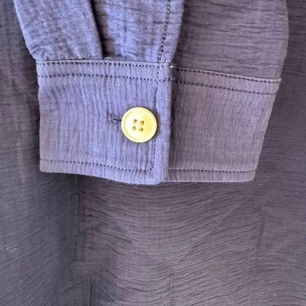 Madewell Super Oversized Shirt Jacket Passport Blue Shacket SZ L #2307 - Image 12