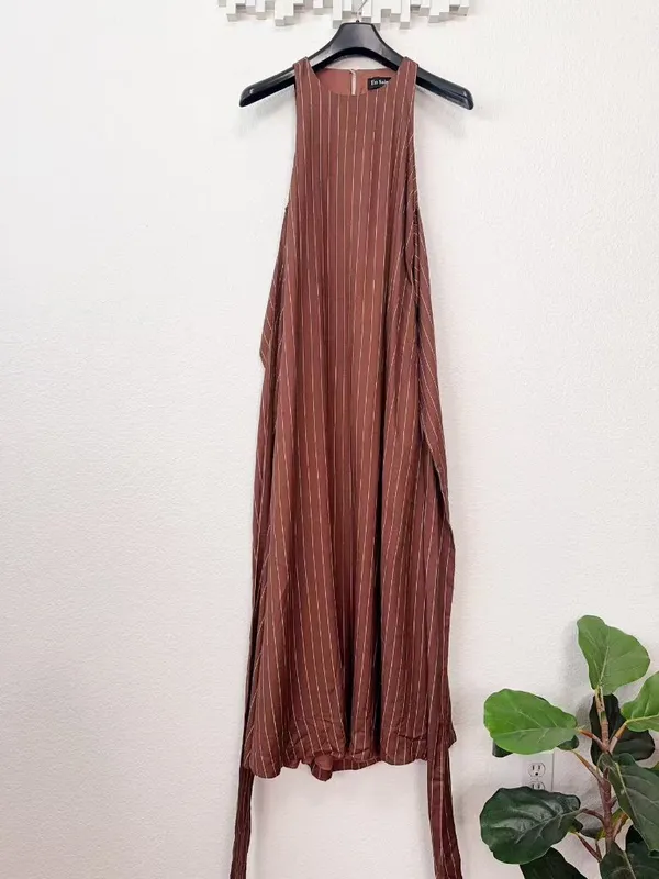 En Saison Adelaide Maxi Dress Brown Ivory Small $176 - Image 6