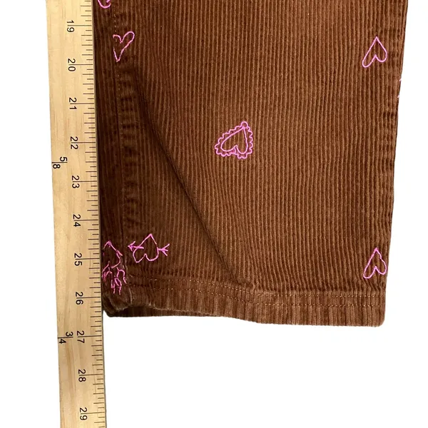 PacSun Womens Heartbreaker Brown Corduroy Cargo Elastic Waist Pants Size Medium - Image 10