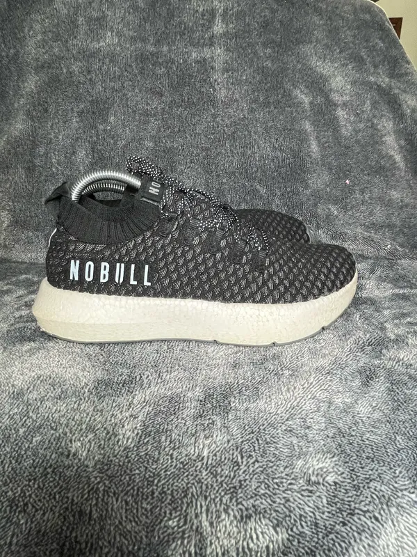 NOBULL Allday Knit Mens 9 / Womens 10.5 Black Athletic Running Training Shoes - Image 3