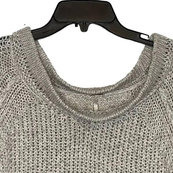 Free People Womens Sweater Size‎ XS Gray Knit Cotton Acrylic Blend Pullover - Image 2