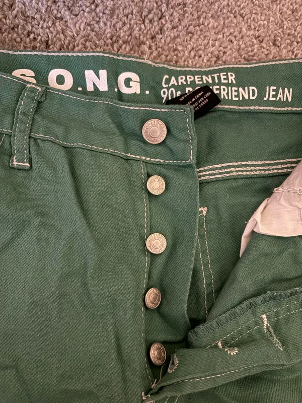 S.O.N.G Green Carpenter Jeans Size 29 - Image 4