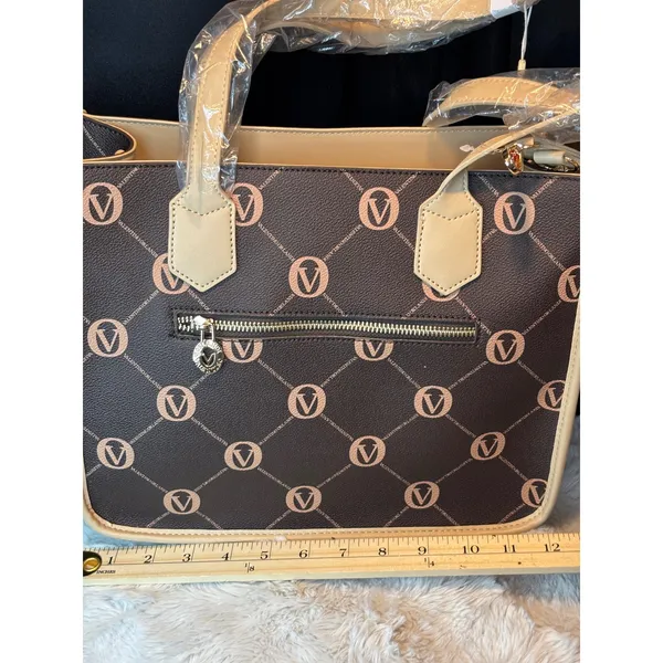 Valentino Orlandi Brown Monogram Vegan Leather Tote Bag VOSB-009 NWT - Image 10