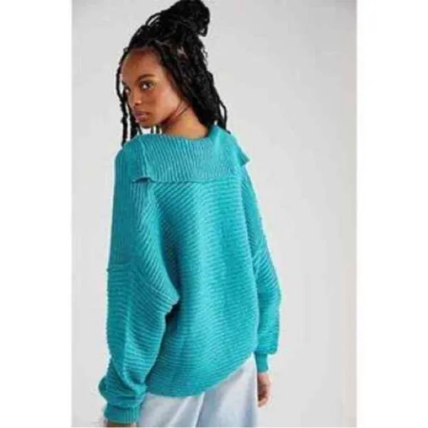 Free People Marlie Ribbed Pullover Sweater‎ in Mar Chiquita xs - Image 10