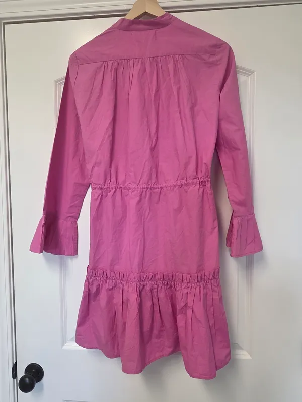 ANNA CATE Pink Mini Dress Size Large Cottagecore Prairie NWT Wedding Guest - Image 3