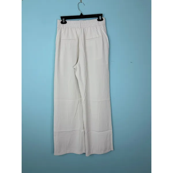 Noahella Wide Leg Pleated Trousers Cream‎ High Waist Pants Small Classic Office - Image 2