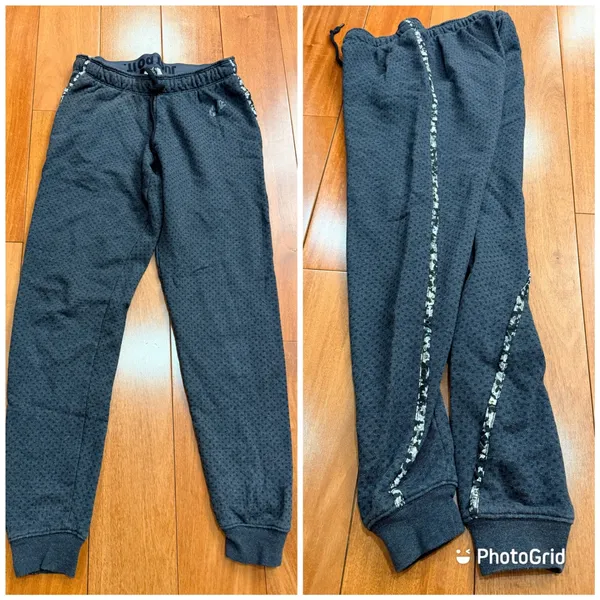 Nike x Liberty Tech SweatPants Jogger Charcoal Grey‎ Floral Stripe Textured S - Image 2