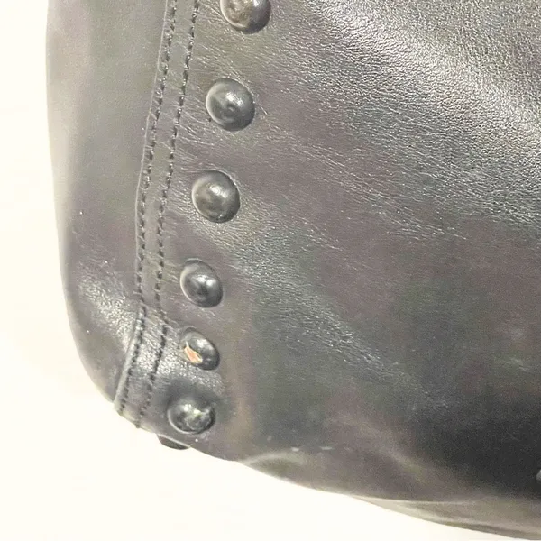 Loeffler Randall Black Soft Pebbled Leather Studded Hobo Shoulder Bag - Image 3