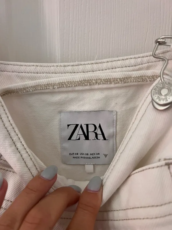 ZARA Denim Romper White - Image 3