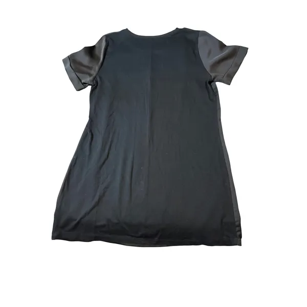 Zara Size Medium Women Black Short Sleeve Mini Dress Pocket Causal Crew Neck‎ - Image 7