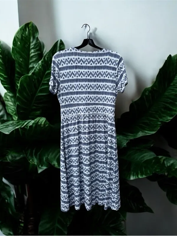 L.L.Bean Faux Wrap Dress Size Medium - Image 3