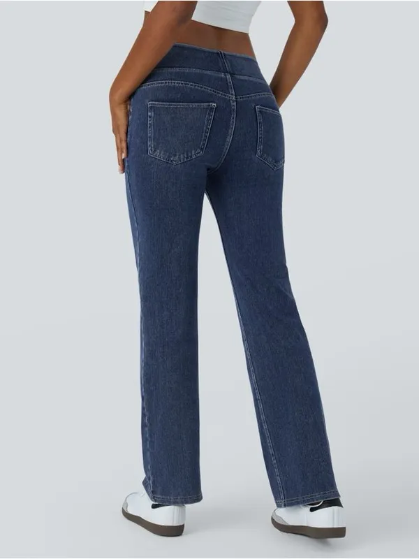 Halara Flex Low Rise Pockets Casual Bootcut Jeans Size Large - Image 2