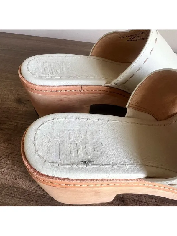 Frye NEW Women's Hazel Wood Sole Slide Sandal Size 9.5 #258 - Image 5