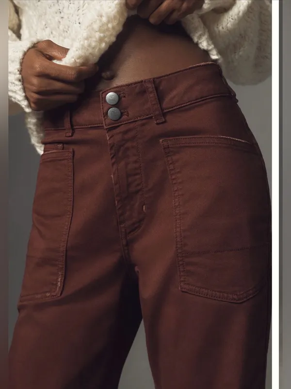 New with Tags Pilcro The Wanderer Relaxed Mis Rise Pant Sz 27 - Image 3