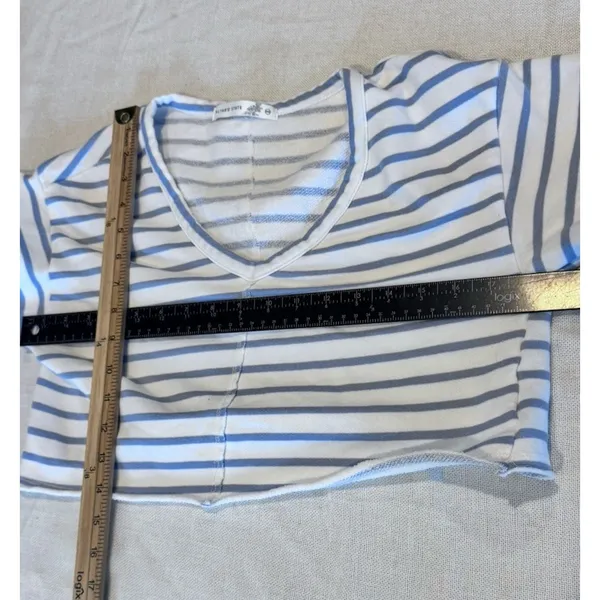 altar'd state Sylvie V Neck Crop Striped Blue& White Women’s Xxs Relaxed Xxs - Image 6