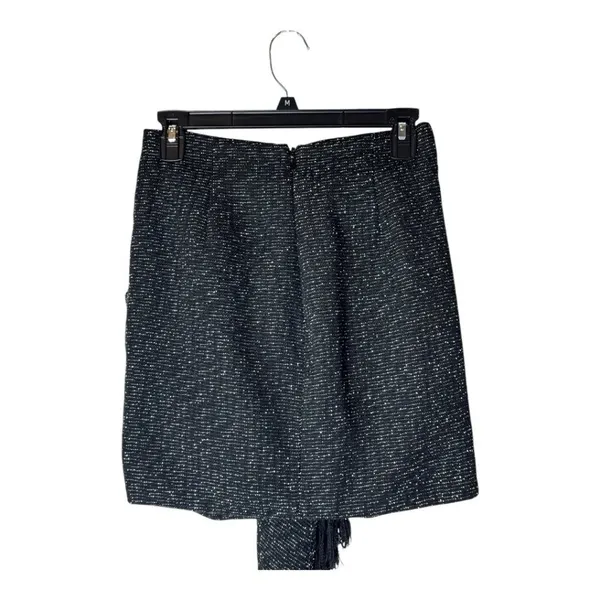 House Of CB Skirt Women Small‎ Black Tweed Draped Fringe Mini Sexy Preppy - Image 5