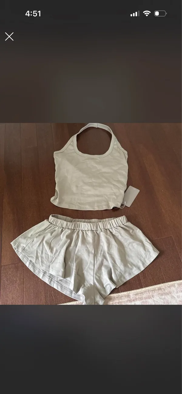 grey misguided halter set - Image 2