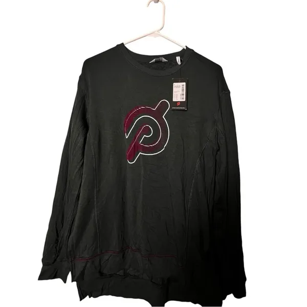 Peloton Women's Crewneck Long Sleeve Weekender Side Split Logo Pullover NWT Sz M - Image 3