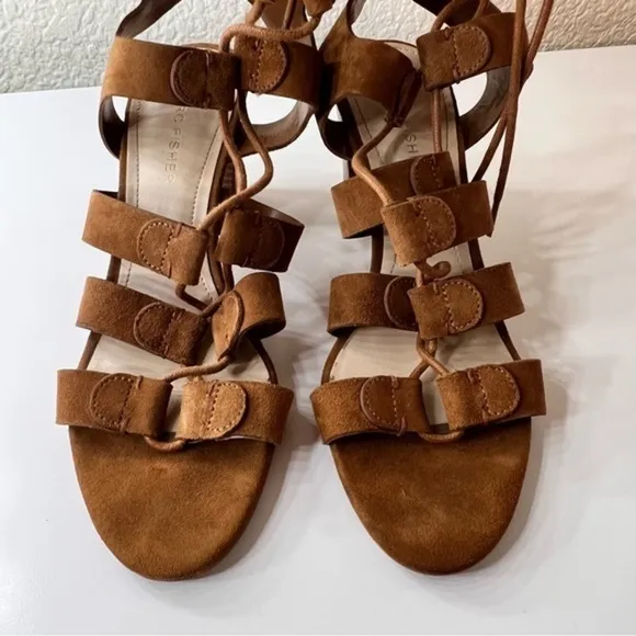 Marc Fisher Paradox Gladiator‎ Lace Tie Sandals Size 6.5 Boho Lace Up strappy - Image 4