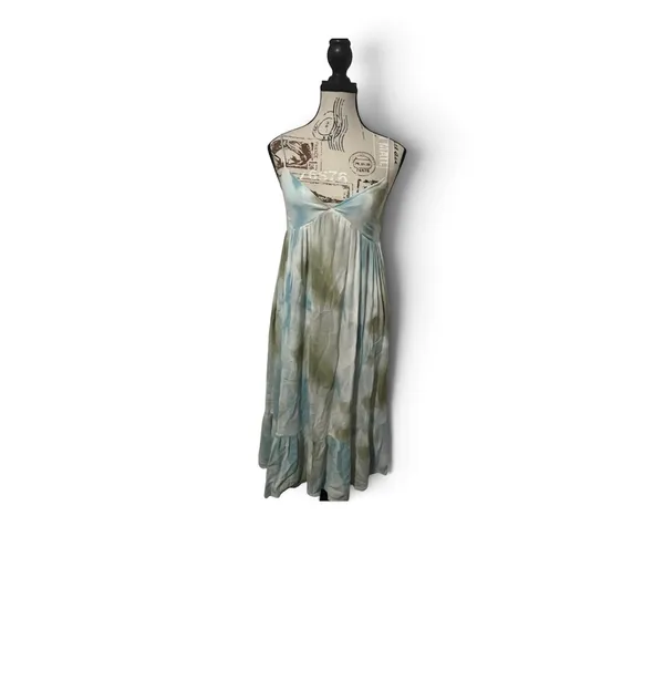 Forever 21 Fairycore 2012 Tie Dye Maxi Dress Blue Green Watercolor Boho Festival - Image 4