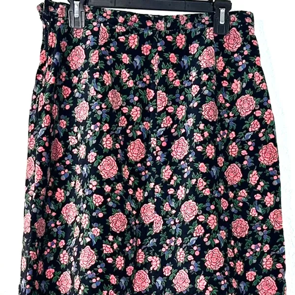 L 10-12 Long Skirt Maxi Velvet Prestige Vintage 80's Dark Academia Cottage Fairy - Image 6