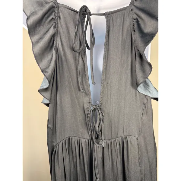 Free People Movement Want Your Love Black Smocked Mini Dress M‎ Balletcore Boho - Image 9