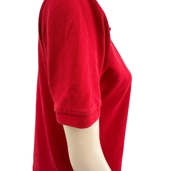 Vintage 90s Ralph Lauren Women’s Red Polo Shirt Medium - Image 4