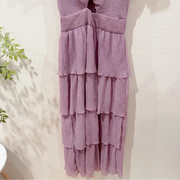 ASTR Emporia Purple Pleated Tiered Midi Dress Size Small NWT - Image 7