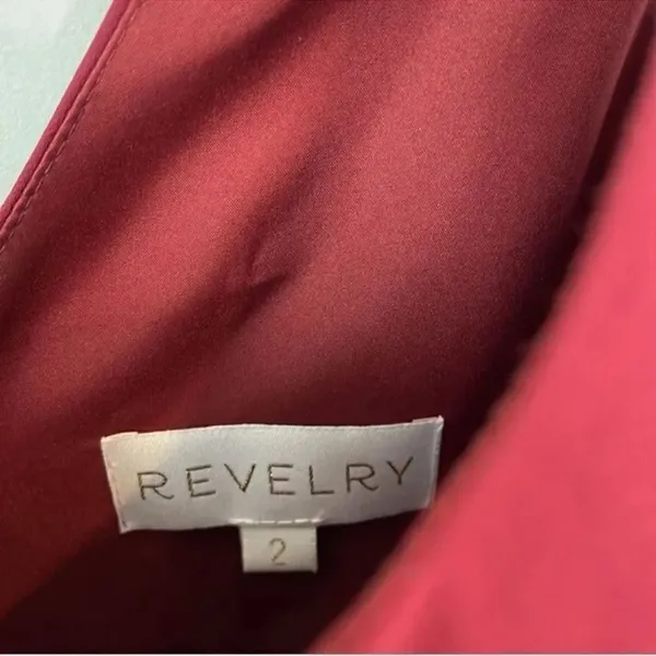 REVELRY BOWIE Bridesmaid Dress in Wine Size 2 - Image 5