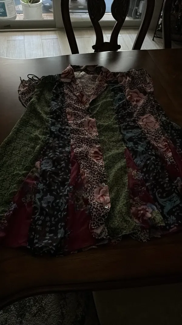 Free People Dress Sheer Floral mini Xs - Image 2