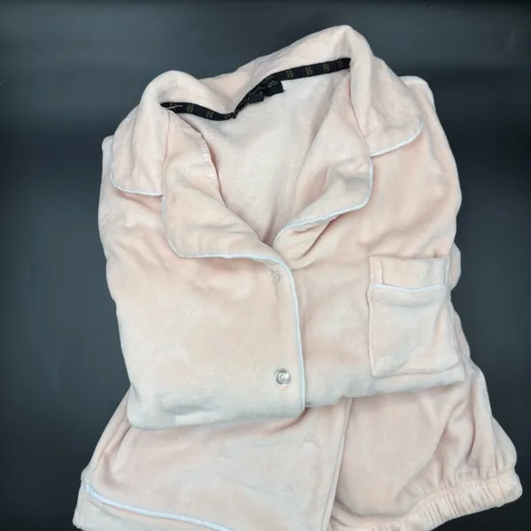 House of Harlow 1960 Rose Velour‎ Knit Pajama Top Women's Medium Pink - Image 2
