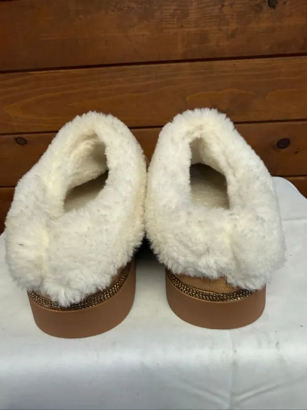 Joy Mangano Joy Glamorous Cozy Slippers with Orthotic Insole Sz 10 WIDE NWOT - Image 3