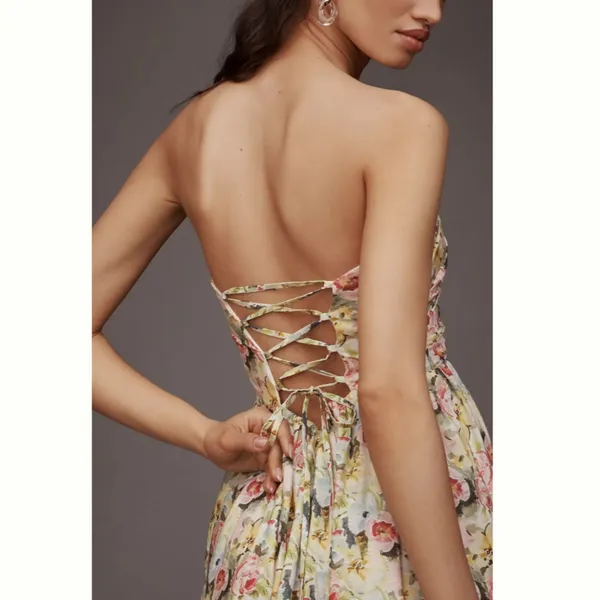 Anthropologie En Saison Cairo Strapless Midi Dress - Image 4