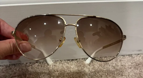 Marc Jacobs Gold Aviators Sunglasses with Brown Gradient Lenses - Image 2