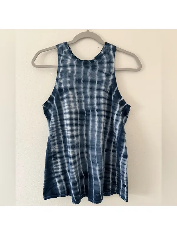 Lululemon All Tied Up Retro Eco Aesthetic Fly Away Tank Cotton Tie Dye 4-6 small - Image 5