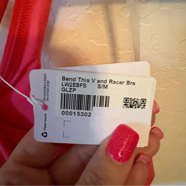 Lululemon Bend This V and Racer Bra. NWT SOLD OUT color GLZP S/M. (Glazed Pink) - Image 5