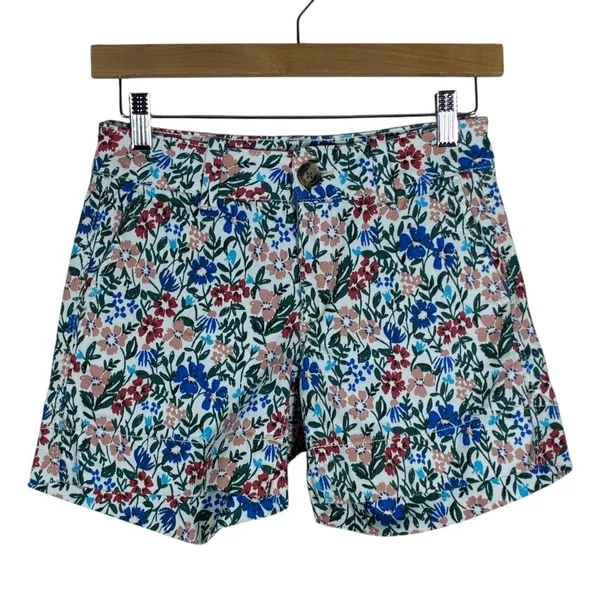 American Eagle Super Stretch Floral Print Shorts Multi-Color Boho Size 0 - Image 2