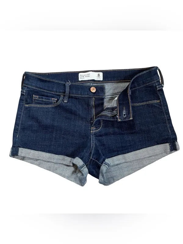 Abercrombie & Fitch Low Rise Short dark wash denim - Image 2