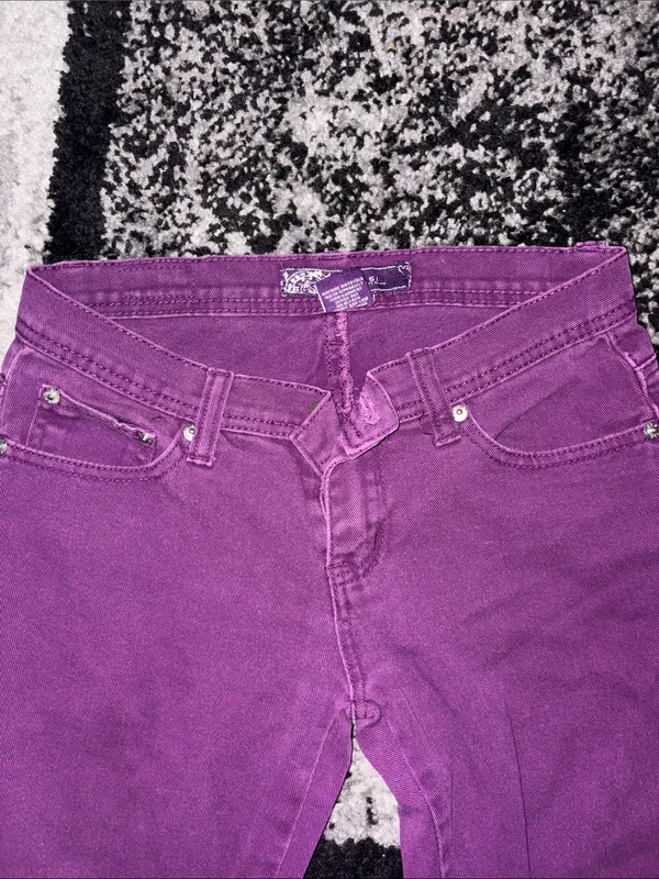 Purple Women's Slim Jeans size 3/4 - Image 3