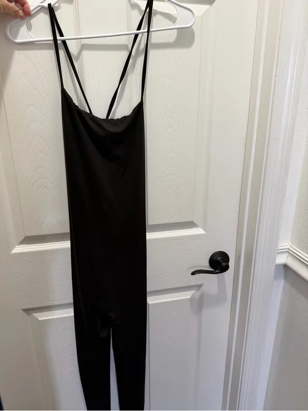 NWT BUMPSUIT Farrah Black Tie Back Maternity Jumpsuit Size M - Image 6