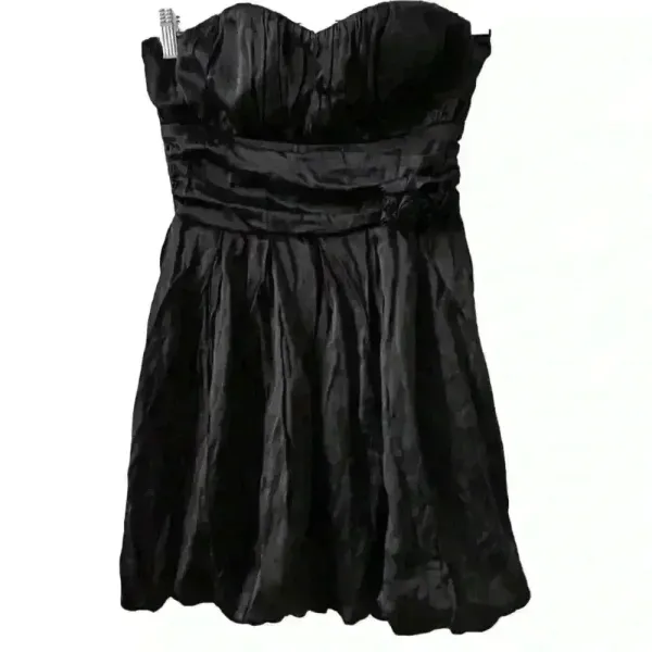White House Black Market Women's Strapless Black Cocktail Dress‎ S - Image 2