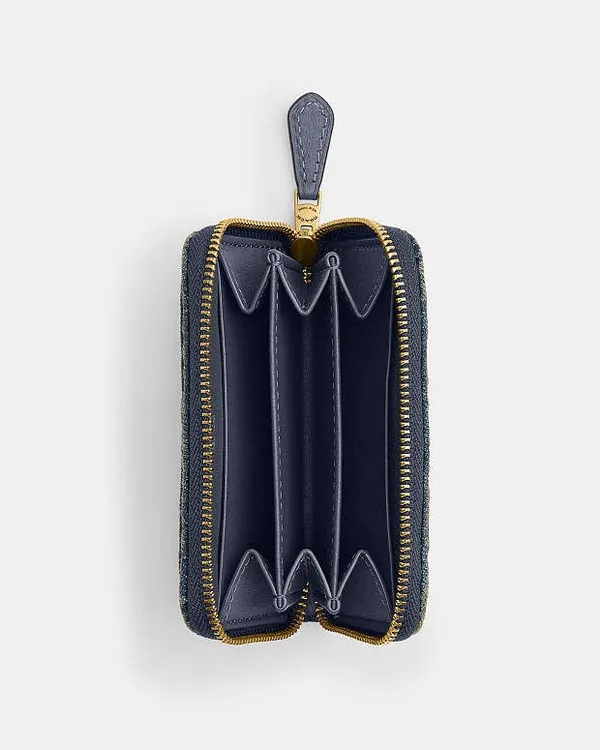 COACH Essential Small Zip around Card Case with Quilting - Image 8