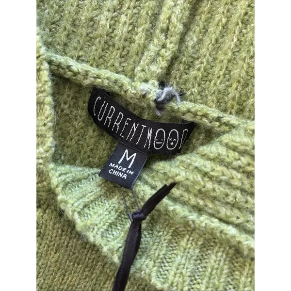 Current Mood Fly Away Butterfly‎ Hoodie Womens Size M Green Y2K Knit Dolls Kill - Image 3